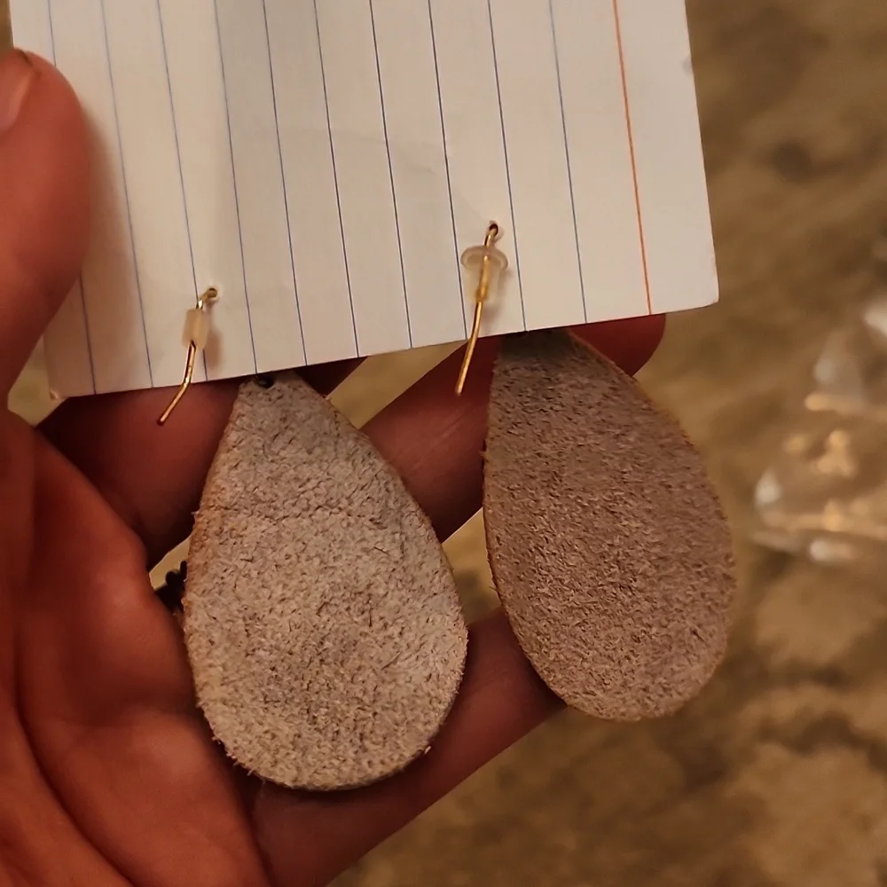 Cheetah Print Earrings - Picture 2 of 2